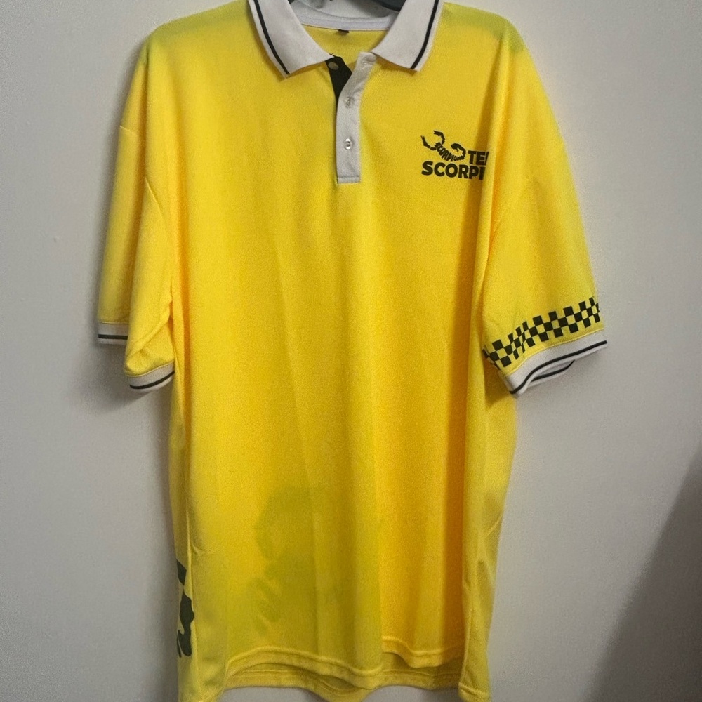 Mens Yellow soccer Polo Shirt xxxl